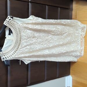 Gorgeous Elegant Cream Sleeveless Dress